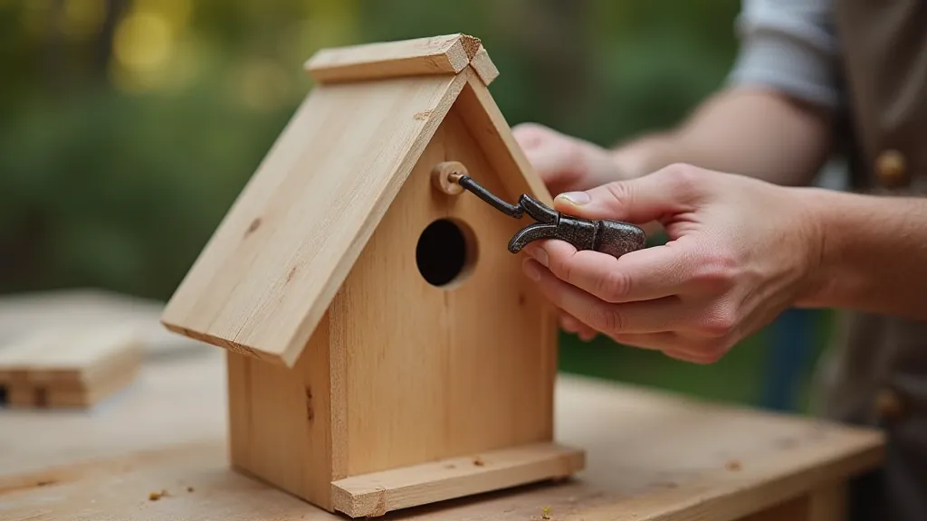 Bird house construction detail