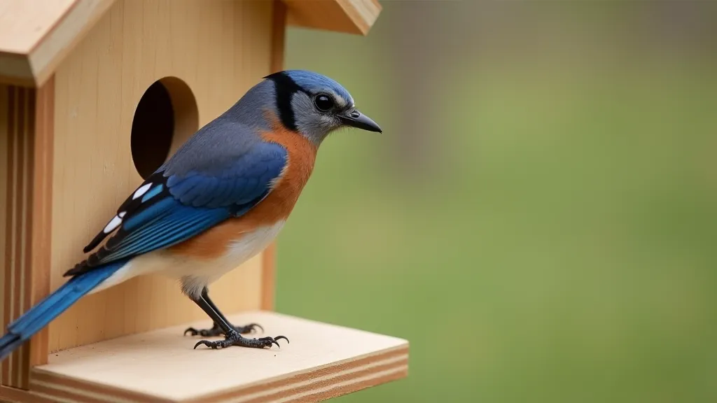 Bluebird on Birdhouse