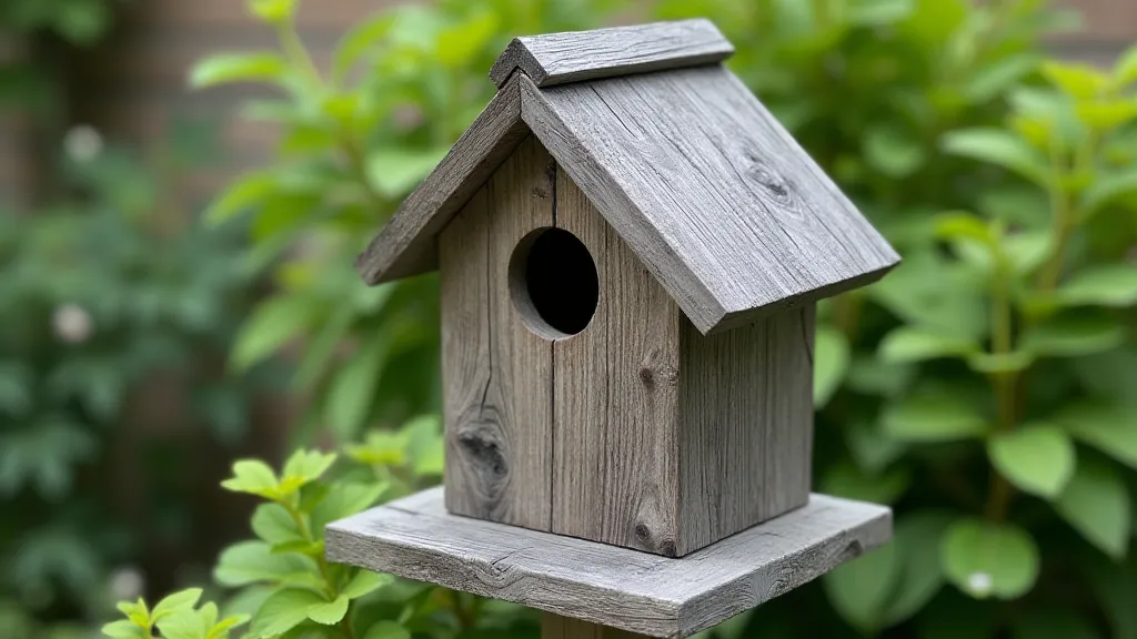 Natural weathered cedar bird house