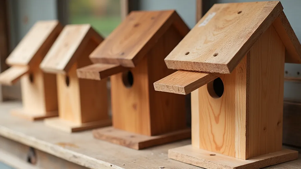Unfinished bird houses
