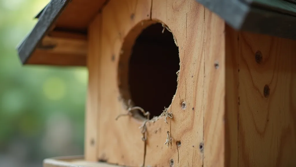 Ventilation holes near the roof of a bird house